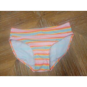 Cat & Jack Girls Striped Bikini Bottoms XL 14/16 Multicolor Polyester & Spandex